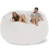 Mobília de acampamento gigante beanbag capa de sofá grande xxl sem saco de feijão de pelúcia pufe otomano cadeira sofá cama assento puff futon relaxar lounge2555177