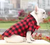 Chien Vêtements Chiens Plaid Rayé Chemise Costume Robe De Mariée Chiot Manteau Ours En Peluche Poméranie Gilet Petit-Moyen Chien Chat Pet Costume GC616