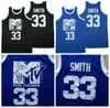 Mens Basketball Jerseys #33 Will Smith Jersey Music Television First Annual Rock N'Jock B-Ball Jam 1991 Stitched Shirts Black S-XXL