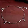 Moda Mulheres 100% 925 Sterling Silver Star Bead Anklet para Lady Jewelry Foot Acessórios para festa de casamento noiva