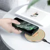 Anpassad logotyp Anpassad design Wireless Charger Portable Qi Kompatibel snabbladdning av träplatta för iPhone 12 13 Pro Max B1606360349