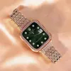 Luxuriöses Bling Diamant-Armband aus Edelstahl mit Bumper-Hülle für Apple Watch Serie 7, 6, 5, 4 SE iWatch 40 mm, 41 mm, 44 mm, 45 mm