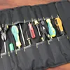 Nödljus Stor skiftnyckel Roll Up Tool Pouch Bag med 22 fickor, Vattentät Canvas Arrangör för Craftwork