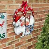 クリスマスの装飾サンタの愛のお祝いの花輪の装飾ドアパネル窓レッドハンガーホーム294G