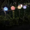 2022 New Christmas Decoration Color Lights Solar Powered Firework Starburst LED Stake Light Garden Wedding Party Outdoor Halloween Ambient Light