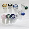 2 in 1 Glass Slides Bowl Pieces Bong Bowls Imbuto Rig Accessori per fumatori 14mm18mm Maschio Heady Water pipe dab rigs Bong Slide