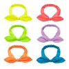 Alta Qualidade Elastic Bow Hairband Liso Rabbit Orelha Headband Banda De Cabelo Desencadeamento Doce Bandagem Para Mulheres Feminino Acessórios De Cabelo Headwear