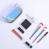 Makeup Case TPU Glänsande kosmetiska väskor Transparent Pouch Ladies Jelly Bag Portable Make Up Organizer Box Cases