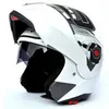 Motocicleta Flip Up Safety Double Lens Dot Dot Ece Moto Motor Com Interior Sun Visor Helmets Jiekai 105