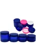 Lege Frost Matte Blue Oog Cream Fles Pet Plastic Jar Rose Red Blaue Plastic Deksel Hervulbare Containers Cosmetische Verpakking Potten 200ml 150ml 120ml 100ml