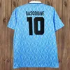 98 99 Salas Mens 레트로 축구 유니폼 1991 Gascoigne Home Football Shirt 1999 2000 SS Lazio Mancini Vieri Inzaghi Nedved Nesta 유니폼