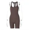 Dames Jumpsuits Zomer Rompertjes Shorts T-shirt Vest Knit Hoge Taille Sexy Panty Sports Running Yoga Joggingbroek