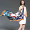 Twill Soie Femmes Écharpe De Luxe Marque Europe Conception Foulard 130 * 130 cm Français Cheval Imprimer Carré Foulards De Mode Châles Wraps 211227