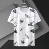 Men's T-Shirts Arrival Super Large Men Short Sleeve Summer Fashionable Print Casual O-neck Knitted Tshirt Plus Size XL-6XL 7XL 8XL 9XL 10XL