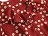 Kadınlar Kırmızı Bej Uzun Kollu Down Yaka Gömlek Bluz Polka Dot Şifon Fırfır Bahar B0488 210514
