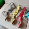 2022 Mulheres senhoras de couro real 8cm Sandals Sandals Flips Flops Slipper Shop-On Sapatos de fivela de fivela de casamento Moda Solid estreita banda quadrada palha tamanho 35-43