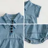 Niedźwiedź Leader Toddler Dżnowie Dżdżownicy Dorywczo Pajacyków Lato Moda Niemowlę Dziewczyny Chłopcy Cute Body Urodzone Urocze ubrania 0-3y 210708