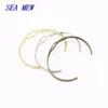 Sea Mew 10 Pcs Fashion Vintage Metal Copper 65*2mm Bangle Base 7 Colors Plated Bracelet Blank Setting for Jewelry Making Q0717