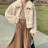 Женский вниз Parkas Korean Fashion Horn Butte Paven Женщина осень зима 2022 REX Fur Coats Женщины густые тепло