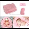 Swaddling Kindergarten Bettwäsche Baby Kinder Mutterschaft Drop Lieferung 2021 3 Stücke Born Pography Requisiten Kleinkind Decken und Stirnband Lange Ripple Wrap Po P