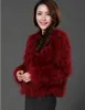 Women's Fur Faux Fur 2023 ostrich fashion plus size jacket vintage fashion fur coat XS S L XL 2XL 3XL 4XL 5XL 6XL 7XL black red pink green white gray HKD230727