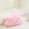 Hermosa nube llena luna estrella gota de lluvia almohada de felpa suave cojín juguete bebé niños niña regalo