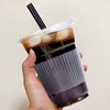 Clear Transparente Plástico Drinkware Copo Manga Calor Isolamento Garrafa Capa Não-deslizamento Caneca Café Beber Copos Coberturas Capas