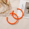 Hoop Huggie Proste Duże Okrągłe Kolczyki Dla Kobiet Geometryczny Plastikowy Przesadzony Kolczyk Hiperbole Trendy Biżuteria
