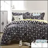 Bedding Supplies Textiles Home & Gardenbedding Sets Fashion 100% Cotton Stripe Twin/Fl/Queen/King/Super King Size Quilt Er Bed Sheet Pillowc