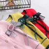 Fashion Kids Girl Clothes 2 Piece Set Red Cardigan Sweater Coat Long Sleeve Cotton Mesh Patchwork Dress Princess Girls Clothing 210713