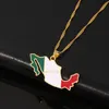 Mexico Kaart Vlag Ketting Mode Natie Charm Vrouwen Trui Kraag Speciale Nationale Dag Memorial Gift Sieraden Hanger Necklaces338e