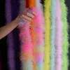 Décoration de fête Bandes de plumes colorées Diamètre 8-10CM 2 mètres / lot Plumes de dinde moelleuses Boa Plume blanche noire pour artisanat Boas Strip Carn