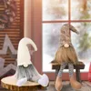 Decorazioni di gnomi di Natale Tomte svedese fatto a mano con le gambe lunghe Figurina scandinava Peluche Elfo Bambola XBJK2108