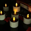 Strängar 2 6 12st Solar Candle Light Smokeless Simulation Elektroniskt utomhuset Vax för jul Halloween265R
