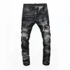 Mode jeans Retro gescheurde vouwen stiksels 2021 hip-hop high-streetmen's designer motorfiets rijden slim fitting casual broek