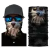 Cão bonito cão animal gato leão pescoço aquecedor tube scarf face protetor de face headband snowboard bicicleta headwear acessórios