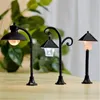 Decorative Objects & Figurines Miniature Victorian Led Street Lamp Doll House Lighting Battery Operated Black