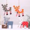 Kerstmis houten elanden hanger kerstboom ornamenten decoraties gekleurde fawn