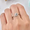 925 Sterling Silver Moissanite color Lab Diamond jewelry Snowflake style Anniversary Ring