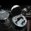 Universal Multifunctional Diamond-Studded Metal Ashtray Creative Supplies Portable Car Interior Accessories