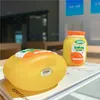 Bebida de garrafa de suco de laranja 3D fofo para airpods 1 2 pro tampa de proteção para fones de ouvido Bluetooth Capas de silicone