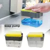 Liquid Soap Dispenser ABS Kitchen El Home Sponge Caddy Portable Cleaning Bathroom Toilet Water Resistant Hand Push Pump Holder