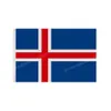 IJsland vlaggen National Polyester Banner Flying 90 x 150 cm 3 * 5ft vlag over de hele wereld wereldwijd buiten kan worden aangepast