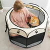 Chenils stylos Portable pliable Pet Cage extérieure chien maison octogonale chat intérieur parc chenil petit