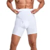 Men's Body Shapers Men's Tummy Control Shapewear Shorts High Waist Slimming Anti-Curling Underwear Shaper Seamless Trimming Boxer Brief