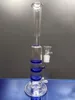 Tubo dritto colorato Bong in vetro Pettine a triplo strato Perc Narghilè Percolatore Tubi d'acqua Olio inebriante Dab Rig zeusartshop