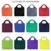 New12 Cor Sólida Cor Portátil Bolsa Dobrável Eco Amigável Nylon Mercearia Sacola De Compras Tote Organizador CCD9642