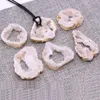 Requintado Pedra Natural Pingente Colar Agate Crystal Cluster Seção Colares Acessórios de Jóias Handmade Man Woman Ornaments