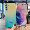 Градиентные красочные прозрачные случаи для Samsung Galaxy A71 A51 A50 A70 A30S S10 S20 PLUS S21 Ultra Note 20 10 мягкая силиконовая крышка