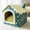 Pieghevole Deep Sleep Pet Cat House Coperta Inverno Caldo Letto accogliente per cani di piccola taglia Gattino Teddy Confortevole canile Forniture 211006